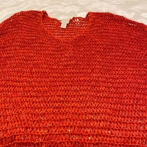 Chicos size 2 fishnet sweater and matching sleeveless shell